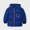 Mayoral Παιδικό Casual Μπουφάν Κοντό με Κουκούλα Μπλε
