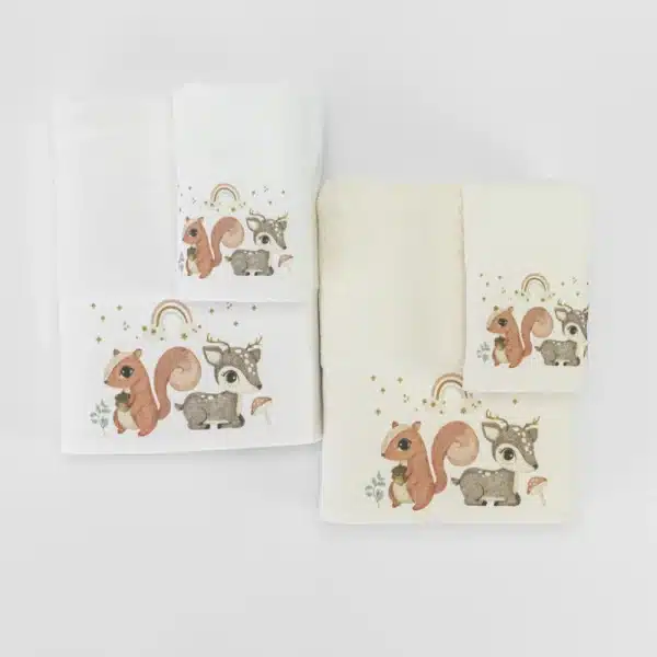 Borea Πετσέτες Σετ 2ΤΜΧ Woodland
